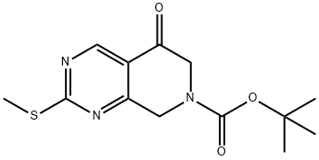 tert-butyl 2-(methylsulfanyl)-5-oxo-5H,6H,7H,8H-pyrido[3,4-d]pyrimidine-7-carboxylate Struktur