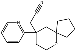 2-(9-(pyridin-2-yl)-6-oxaspiro[4.5]decan-9-yl)acetonitrile Struktur