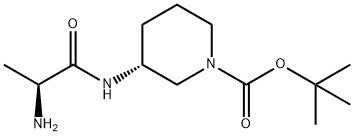 (R)-3-((S)-2-Amino-propionylamino)-piperidine-1-carboxylic acid tert-butyl ester Struktur