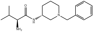 (S)-2-Amino-N-((R)-1-benzyl-piperidin-3-yl)-3-methyl-butyramide Struktur