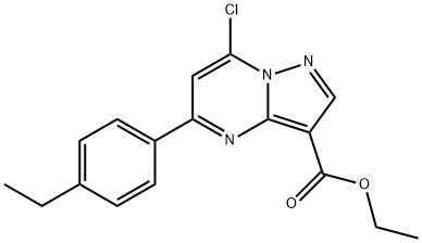 Ethyl 7-chloro-5-(4-ethylphenyl)pyrazolo[1,5-a]pyrimidine-3-carboxylate Struktur