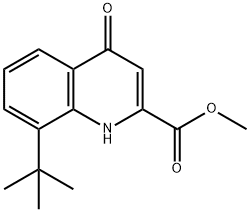 8-tert-Butyl-4-hydroxy-quinoline-2-carboxylic acid methyl ester Struktur