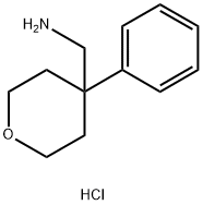 2H-Pyran-4-methanamine, tetrahydro-4-phenyl-, hydrochloride Struktur