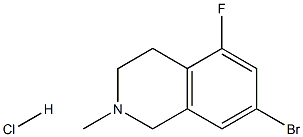 7-Bromo-5-fluoro-2-methyl-1,2,3,4-tetrahydro-isoquinoline hydrochloride Struktur