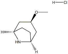 (1R,3S,5S)-3-methoxy-8-azabicyclo[3.2.1]octane hydrochloride Struktur