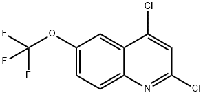 Quinoline, 2,?4-?dichloro-?6-?(trifluoromethoxy)?- Struktur