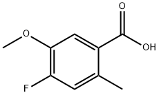 4-Fluoro-5-methoxy-2-methyl-benzoic acid Struktur