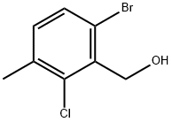 6-Bromo-2-chloro-3-methylbenzyl alcohol Struktur