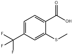 2-Methylthio-4-trifluoromethylbenzoic acid Struktur