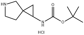 tert-butyl N-{5-azaspiro[2.4]heptan-1-yl}carbamate hydrochloride Struktur