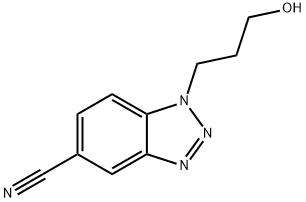 1-(3-hydroxypropyl)-1H-benzo[d][1,2,3]triazole-5-carbonitrile Struktur