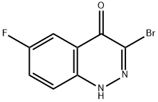 3-Bromo-6-fluoro-1H-cinnolin-4-one Struktur