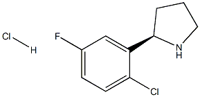 (R)-2-(2-chloro-5-fluorophenyl)pyrrolidine hydrochloride Struktur