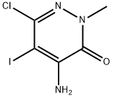 4-amino-6-chloro-5-iodo-2-methylpyridazin-3(2H)-one Struktur