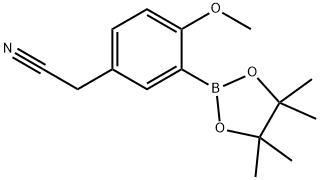 2-(4-methoxy-3-(4,4,5,5-tetramethyl-1,3,2-dioxaborolan-2-yl)phenyl)acetonitrile Structure