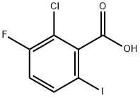 2-Chloro-3-fluoro-6-iodo-benzoic acid Struktur