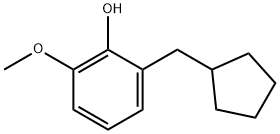 2-(Cyclopentylmethyl)-6-methoxyphenol Struktur