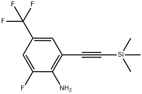 2-Fluoro-4-trifluoromethyl-6-trimethylsilanylethynyl-phenylamine Struktur