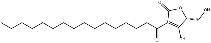 (R)-4-Hydroxy-5-(hydroxymethyl)-3-(1-oxohexadecyl)-2(5H)-furanone Struktur