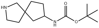 tert-butyl (2-azaspiro[4.4]nonan-7-yl)carbamate Struktur