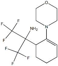 1,1,1,3,3,3-Hexafluoro-2-(2-morpholinocyclohex-2-en-1-yl)propan-2-amine Struktur