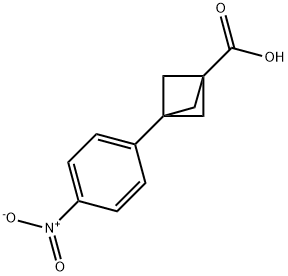 3-(4-Nitrophenyl)bicyclo[1.1.1]pentane-1-carboxylicacid Struktur