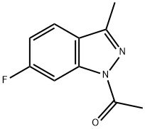 1-(6-Fluoro-3-methyl-1H-indazol-1-yl)ethanone Struktur