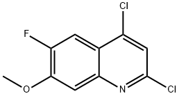 2,4-Dichloro-6-fluoro-7-methoxy-quinoline Struktur