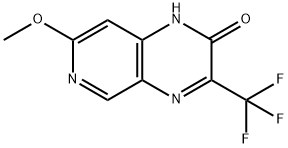 7-Methoxy-3-trifluoromethyl-1H-pyrido[3,4-b]pyrazin-2-one Struktur