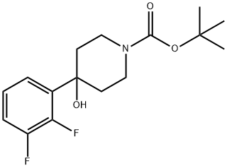 1-Piperidinecarboxylic acid, 4-(2,3-difluorophenyl)-4-hydroxy-, 1,1-dimethylethyl ester Struktur