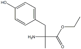 Ethyl 2-amino-3-(4-hydroxyphenyl)-2-methylpropanoate Struktur