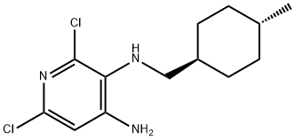 2,6-dichloro-N3-(((1r,4r)-4-methylcyclohexyl)methyl)pyridine-3,4-diamine Struktur