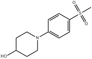 1-(4-Methanesulfonyl-phenyl)-piperidin-4-ol Struktur