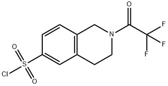 2-(2,2,2-Trifluoroacetyl)-1,2,3,4-tetrahydroisoquinoline-6-sulfonyl chloride Struktur