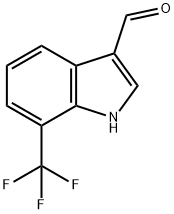 7-(Trifluoromethyl)-1H-indole-3-carbaldehyde Struktur