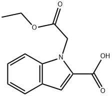 1-(2-Ethoxy-2-oxoethyl)-1H-indole-2-carboxylic acid Struktur