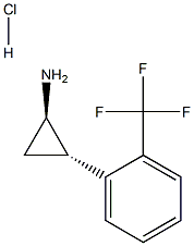 trans-2-(2-(trifluoromethyl)phenyl)cyclopropanamine HCl Struktur