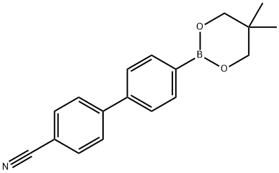 4'-(5,5-dimethyl-1,3,2-dioxaborinan-2-yl)-[1,1'-biphenyl]-4-carbonitrile Struktur