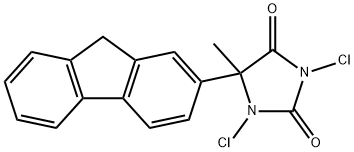 1,3-DICHLORO-5-(2-FLUORENYL)-5-METHYLHYDANTOIN Struktur