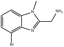 (4-bromo-1-methyl-1H-1,3-benzodiazol-2-yl)methanamine Struktur