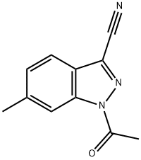 1-acetyl-6-methyl-1h-indazole-3-carbonitrile Struktur