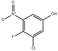 3-Chloro-4-fluoro-5-nitrophenol Struktur