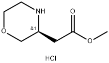 (S)-Methyl 2-(morpholin-3-yl)acetate hydrochloride Struktur