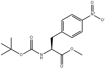 methyl-2-[(tert-butoxycarbonyl)amino]-3-(4-nitrophenyl)propanoate Struktur