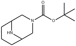 3,9-Diaza-bicyclo[3.3.1]nonane-3-carboxylic acid tert-butyl ester Struktur