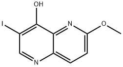 3-Iodo-6-methoxy-1H-[1,5]naphthyridin-4-one Struktur