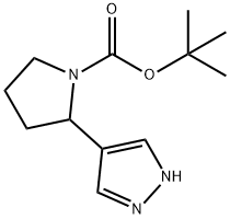 tert-butyl 2-(1H-pyrazol-4-yl)pyrrolidine-1-carboxylate Struktur