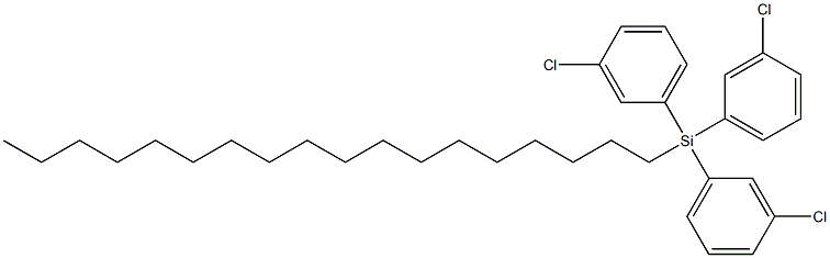 OCTADECYLTRIS(3-CHLOROPHENYL)SILANE Struktur