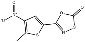 5-(5-Methyl-4-nitro-2-thienyl)-1,3,4-oxathiazol-2-one Struktur