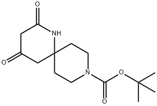 Tert-Butyl 2,4-Dioxo-1,9-Diazaspiro[5.5]Undecane-9-Carboxylate Struktur